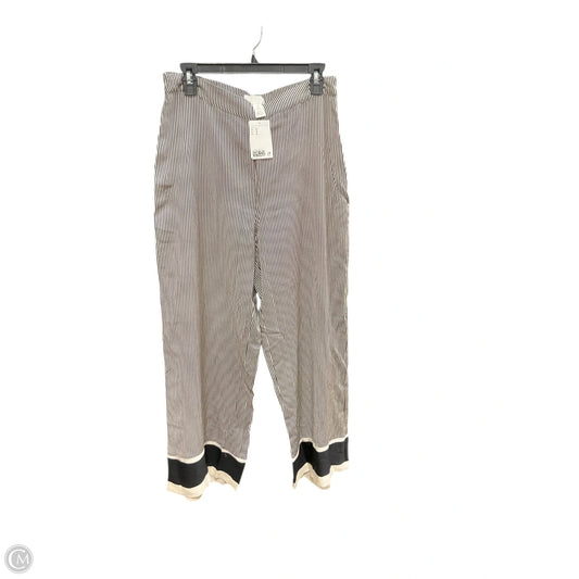 Pants Wide Leg By H&m In Striped Pattern, Size: M