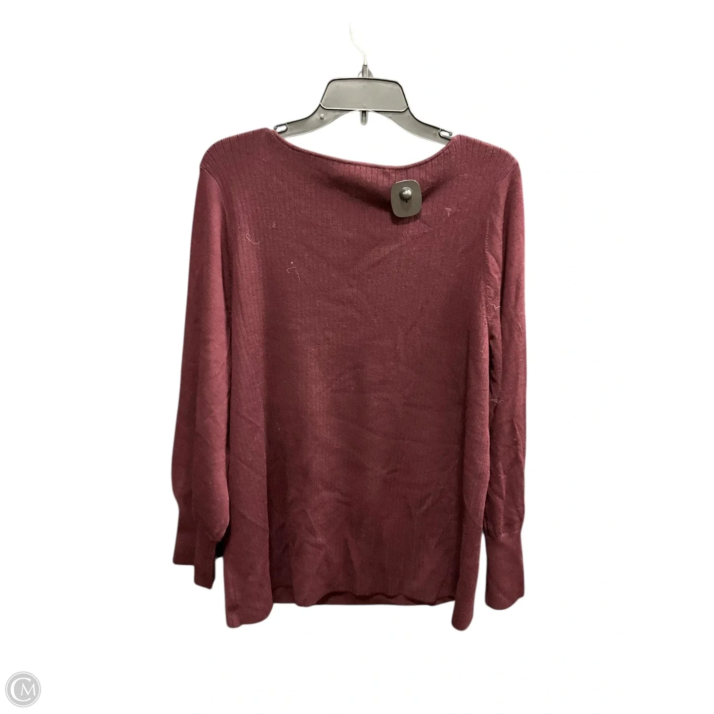 Top Long Sleeve By Talbots In Red, Size: 2x