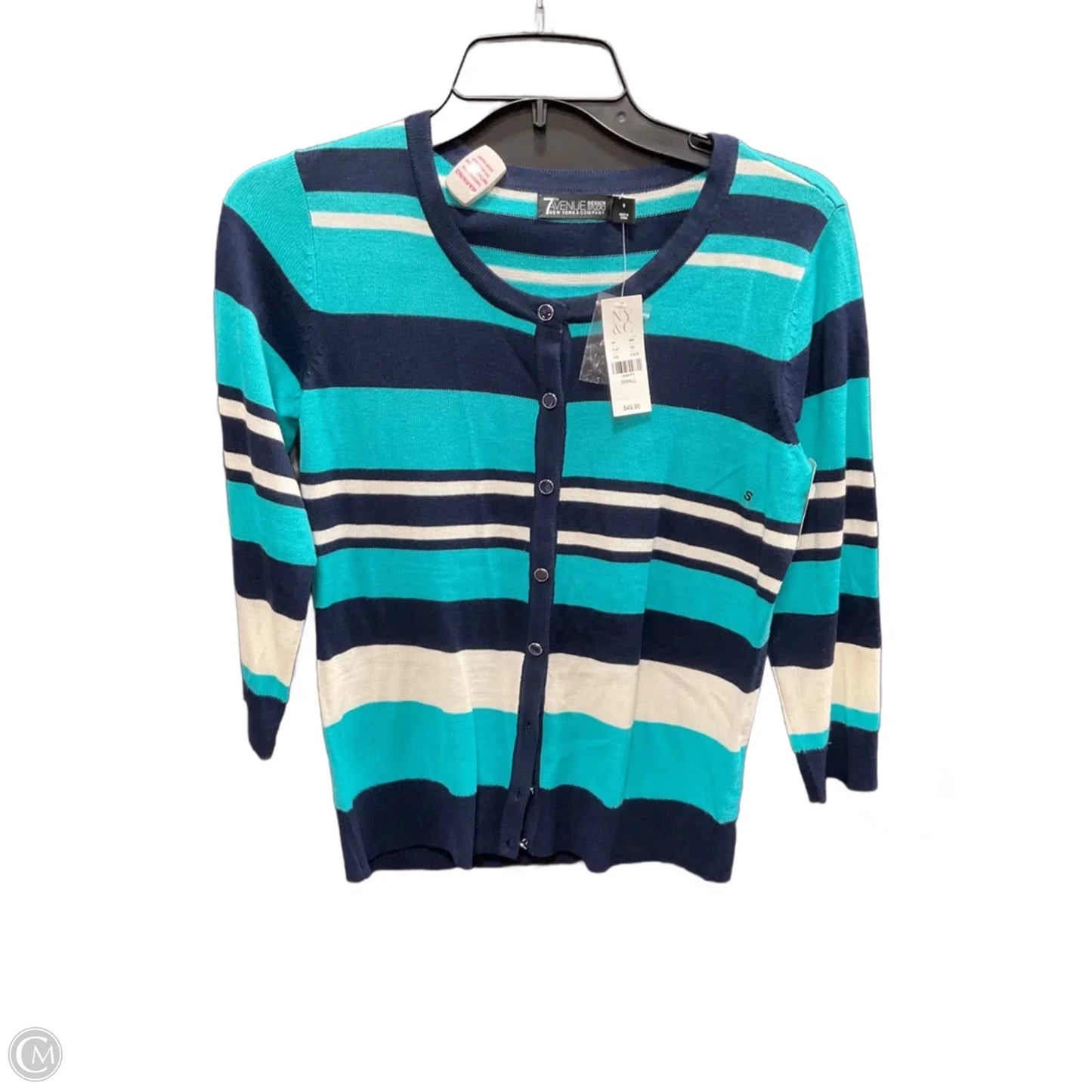 Cardigan By New York And Co In Striped Pattern, Size: S