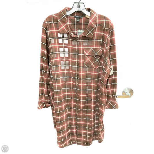 Jacket Shirt By Torrid In Plaid Pattern, Size: 2x