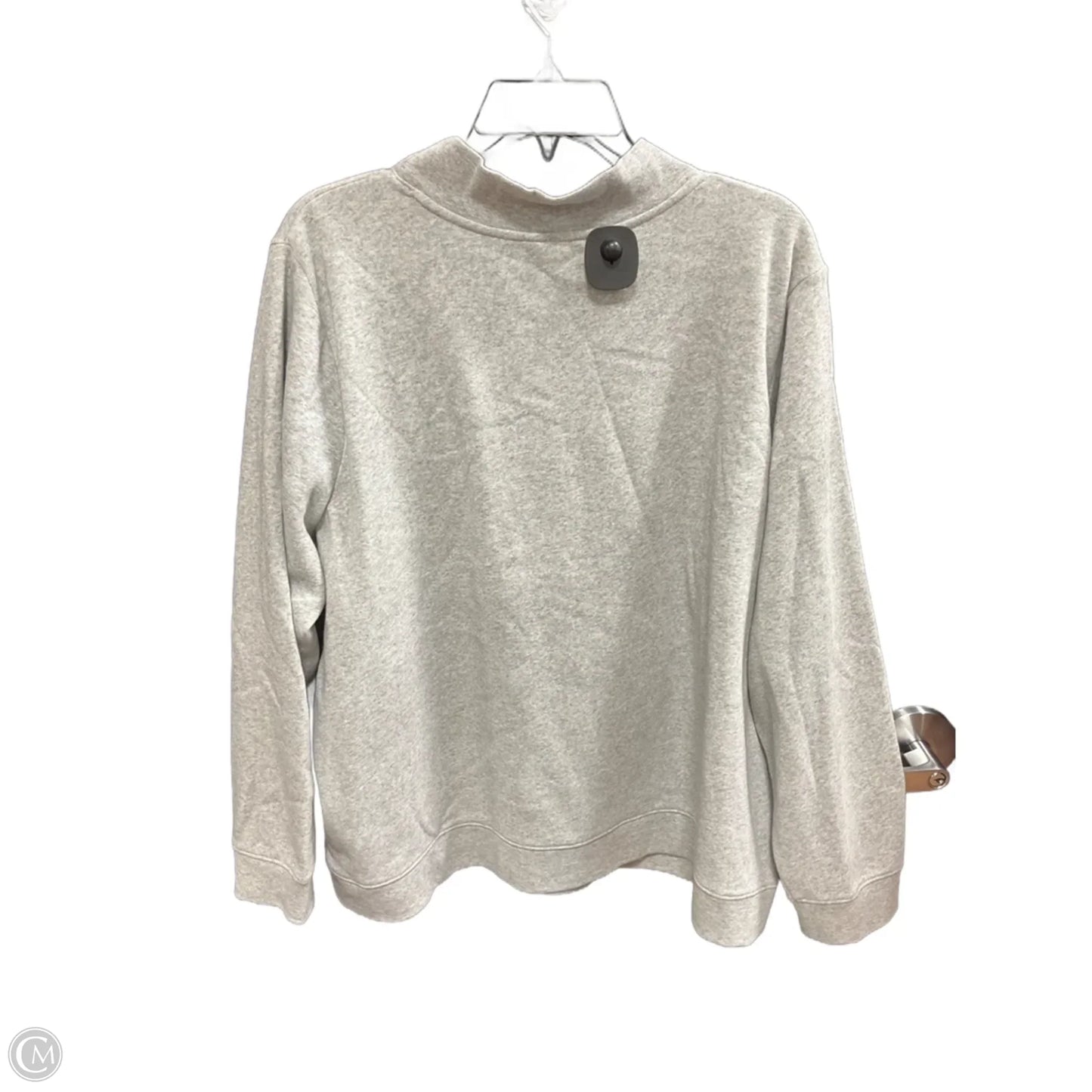Top Long Sleeve By Talbots In Grey, Size: 2x