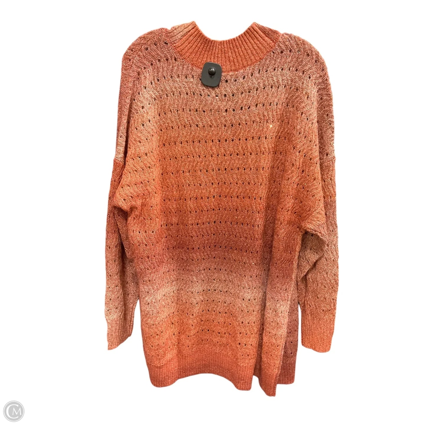 Sweater Cardigan By Lane Bryant In Orange, Size: Xxl