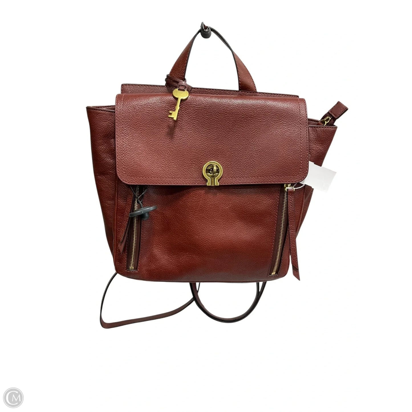 Backpack Leather By Fossil, Size: Medium