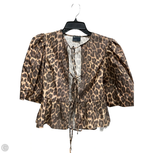 Top Short Sleeve By Asos In Animal Print, Size: S