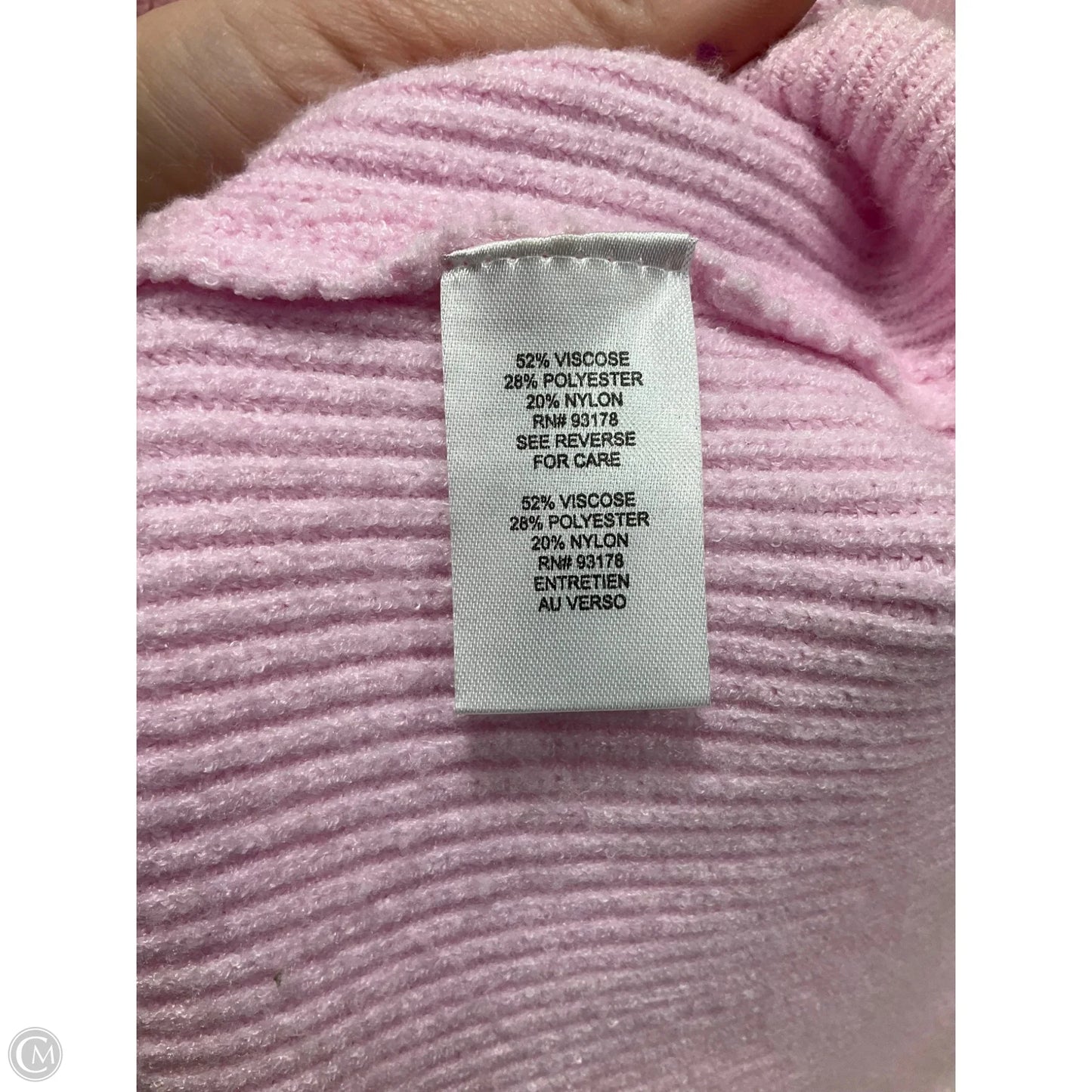 Sweater Cardigan By Tahari In Pink, Size: S