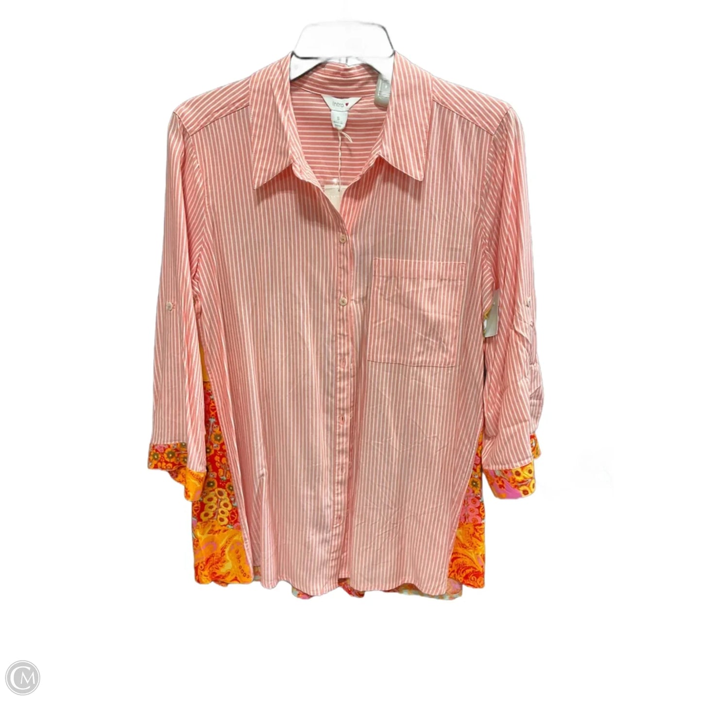 Blouse Long Sleeve By Intro In Orange, Size: S