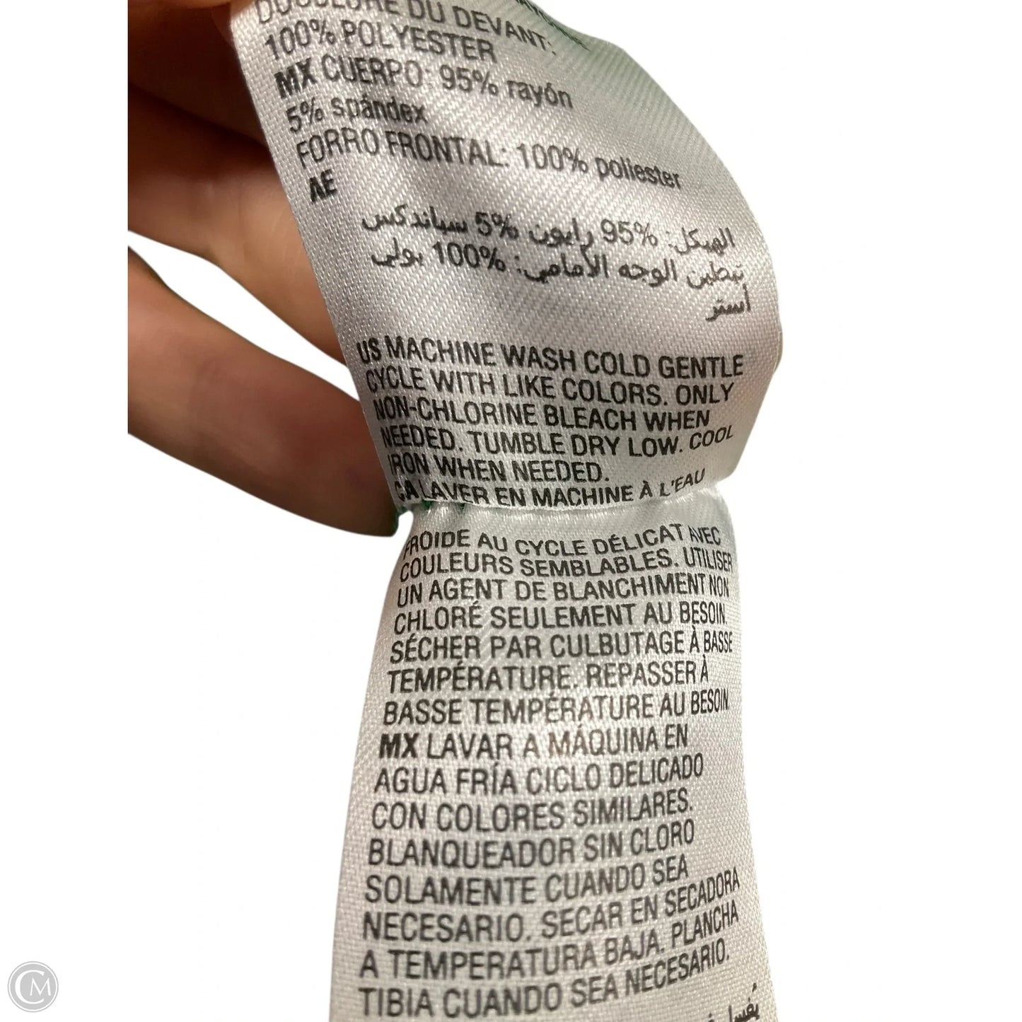 Top Long Sleeve By Inc In Green, Size: M