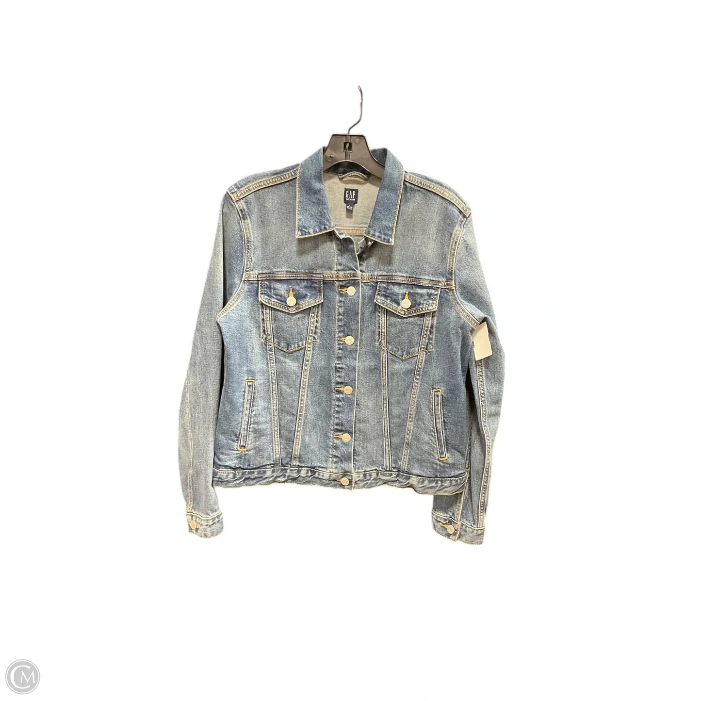 Jacket Denim By Gap In Blue Denim, Size: L