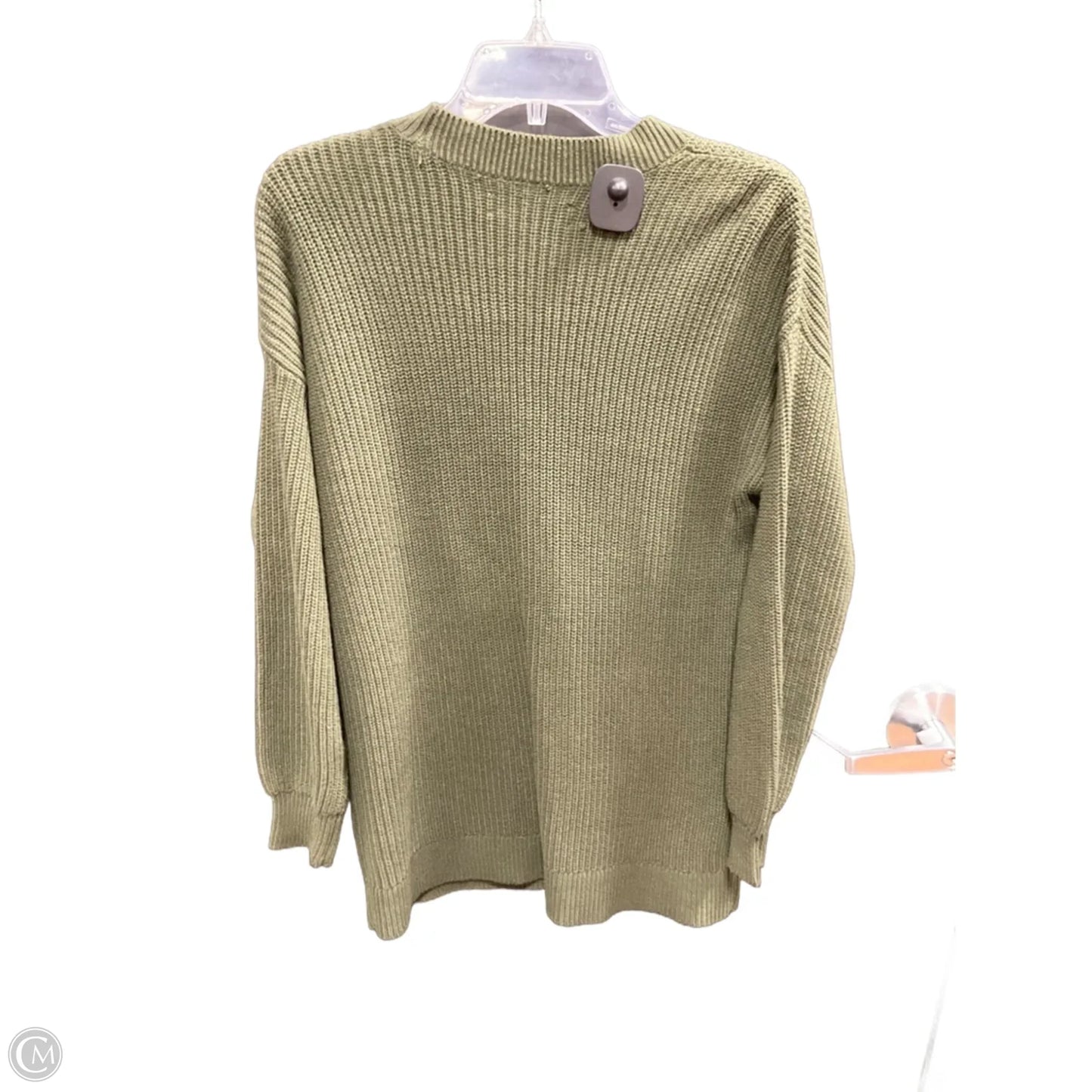 Sweater Cardigan By Loft In Green, Size: M