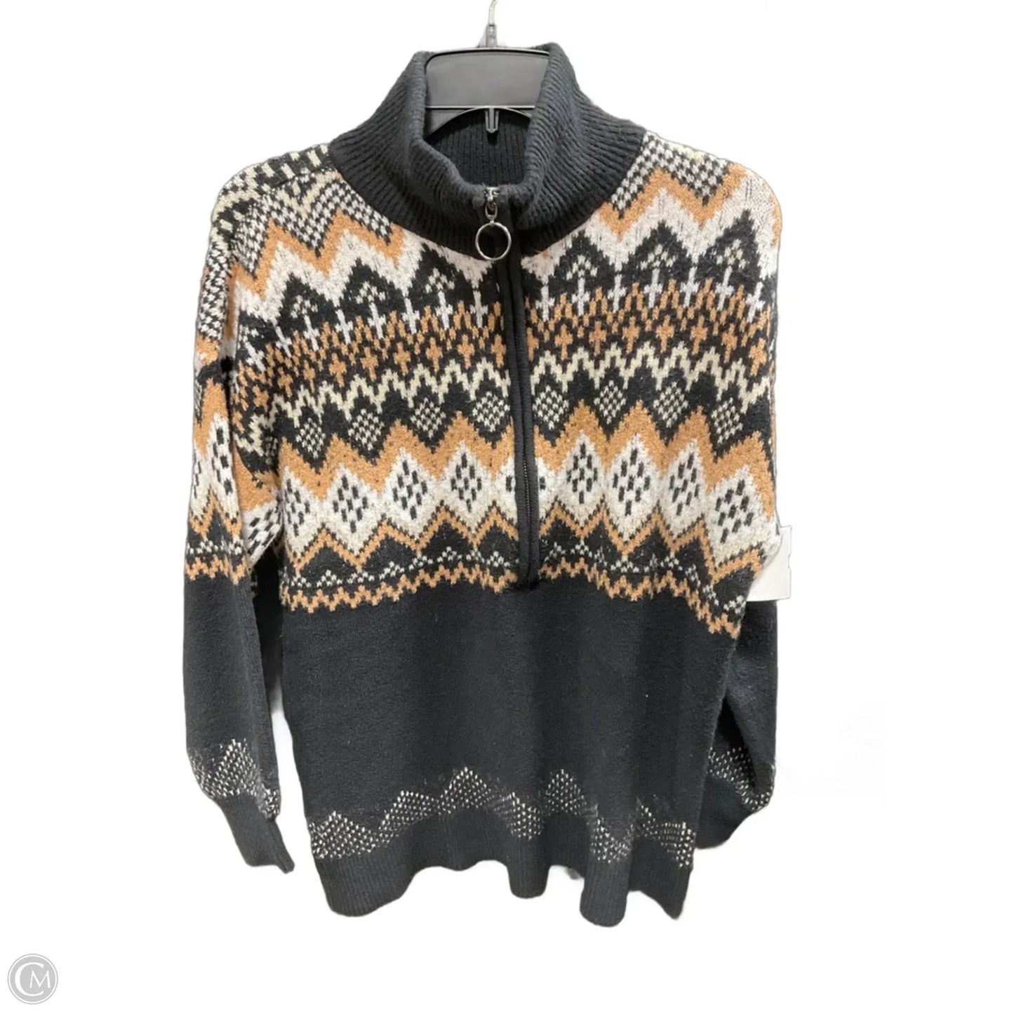 Sweater By Loft In Black & Brown, Size: M