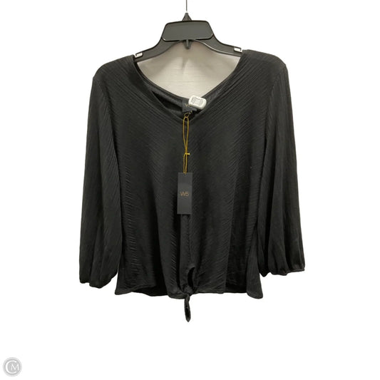 Top 3/4 Sleeve Basic By W5 In Black, Size: Xl
