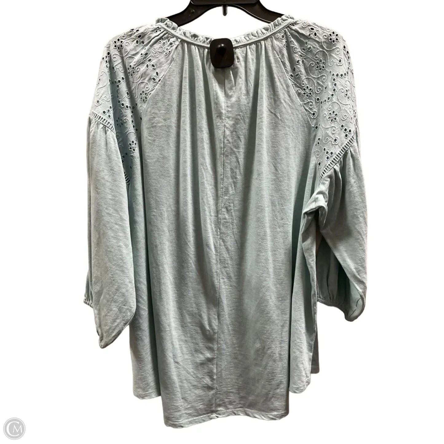 Top 3/4 Sleeve By Lane Bryant In Teal, Size: 2x