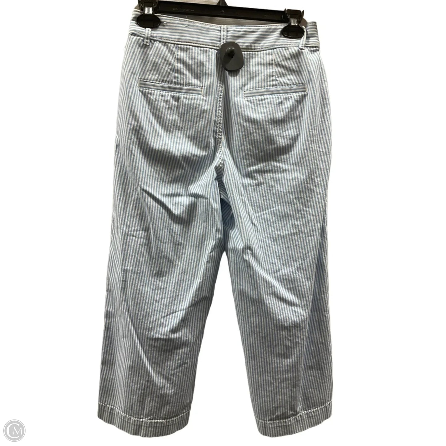 Pants Cropped By Loft In Striped Pattern, Size: 2p