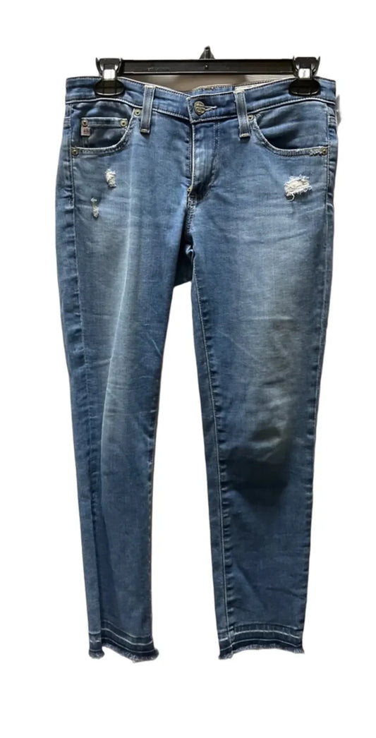 Jeans Skinny By Adriano Goldschmied In Blue Denim, Size: 6
