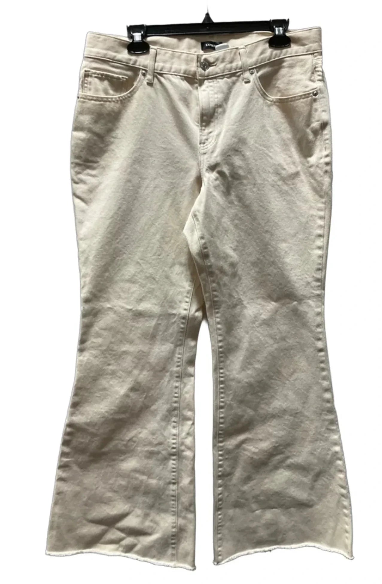 Jeans Flared By Express In Cream, Size: 12