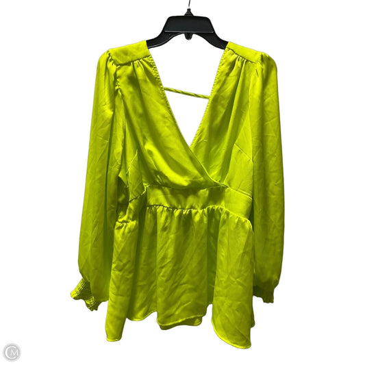 Top Long Sleeve By Torrid In Green, Size: 1x