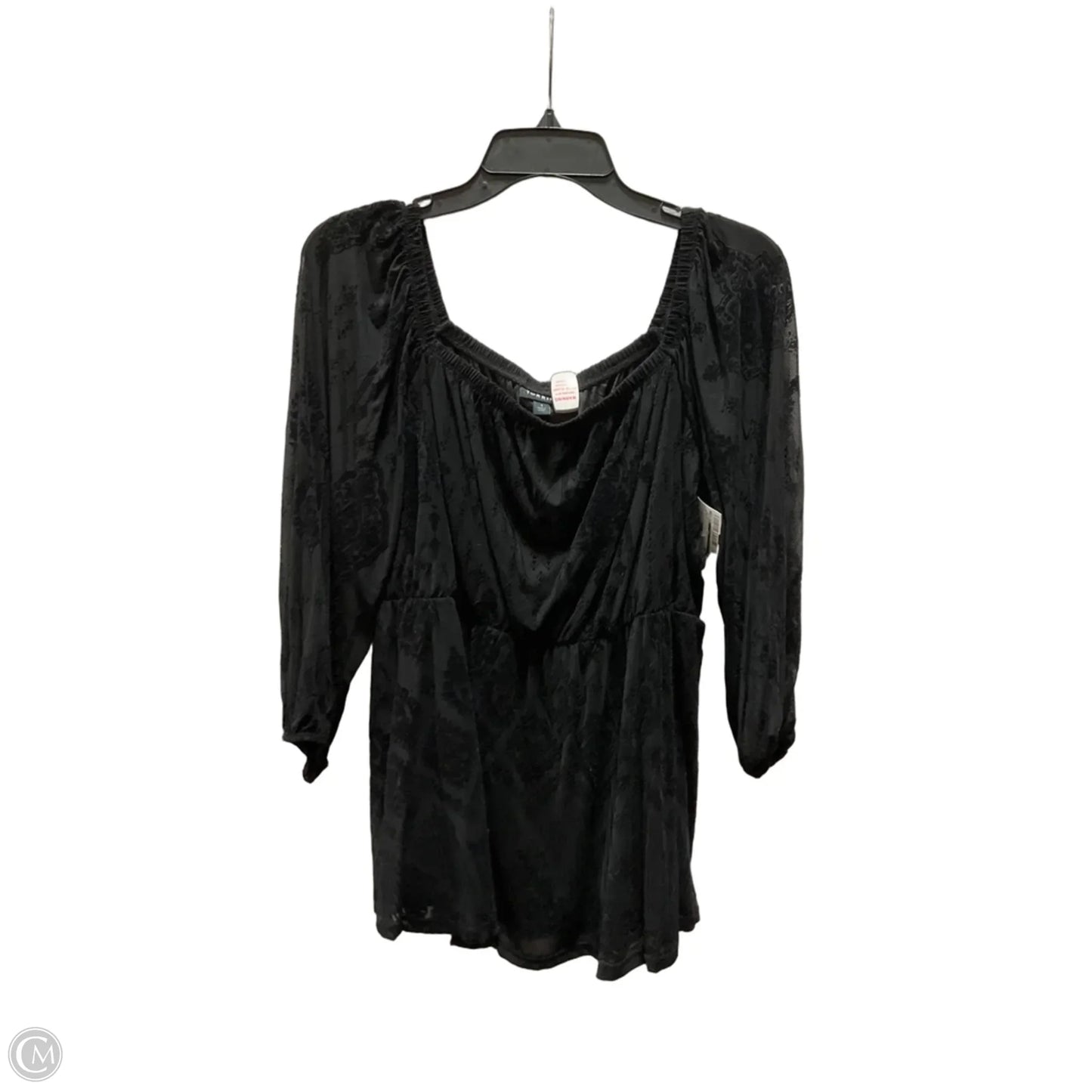 Top Short Sleeve By Torrid In Black, Size: 1x