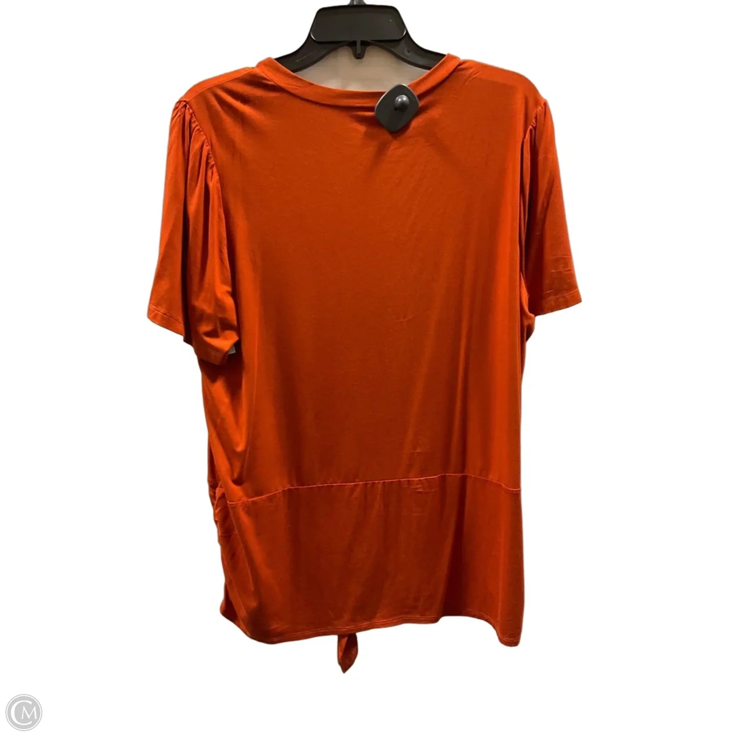 Top Short Sleeve Basic By Grace + Karma In Orange, Size: Xl