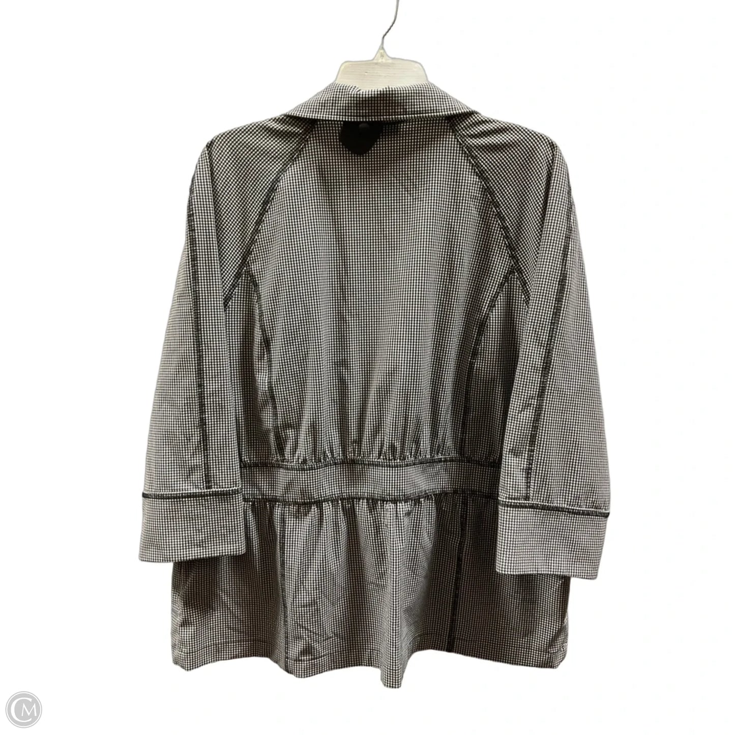 Athletic Jacket By Chicos In Checkered Pattern, Size: Xl