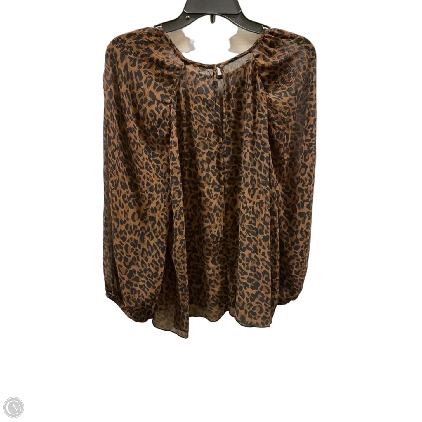 Top Long Sleeve By Zara In Animal Print, Size: M