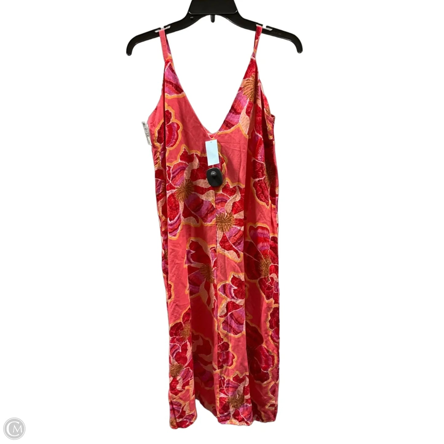 Dress Casual Midi By Loft In Orange & Pink, Size: Sp