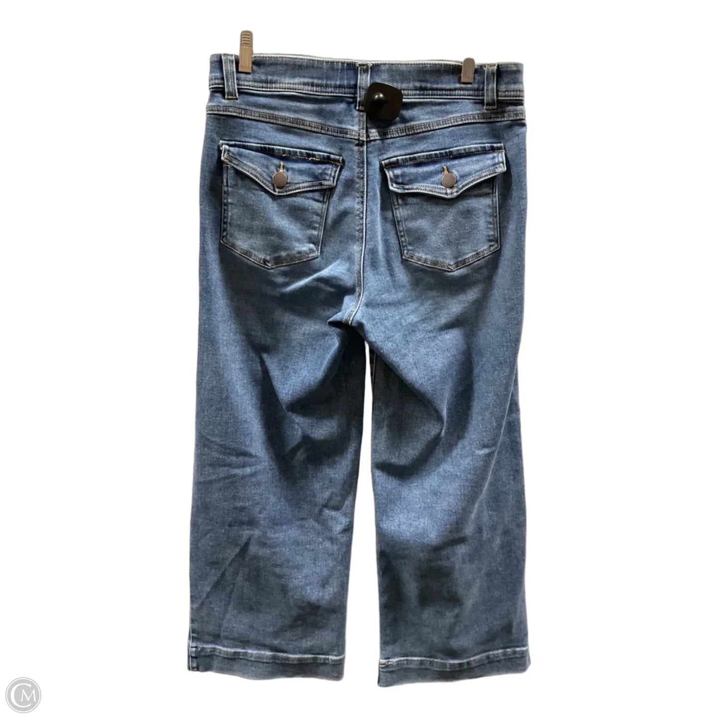 Jeans Wide Leg By Curve Appeal In Blue Denim, Size: 8