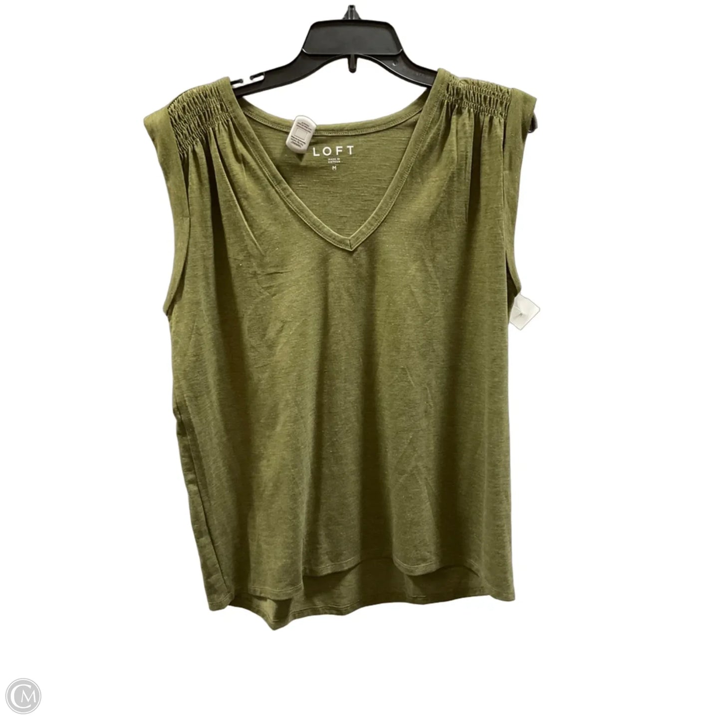 Top Sleeveless Basic By Loft In Green, Size: M