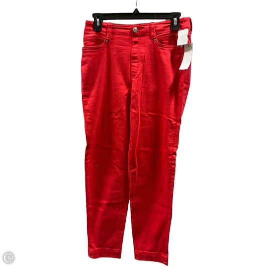 Jeans Cropped By D&co. In Red, Size: 6