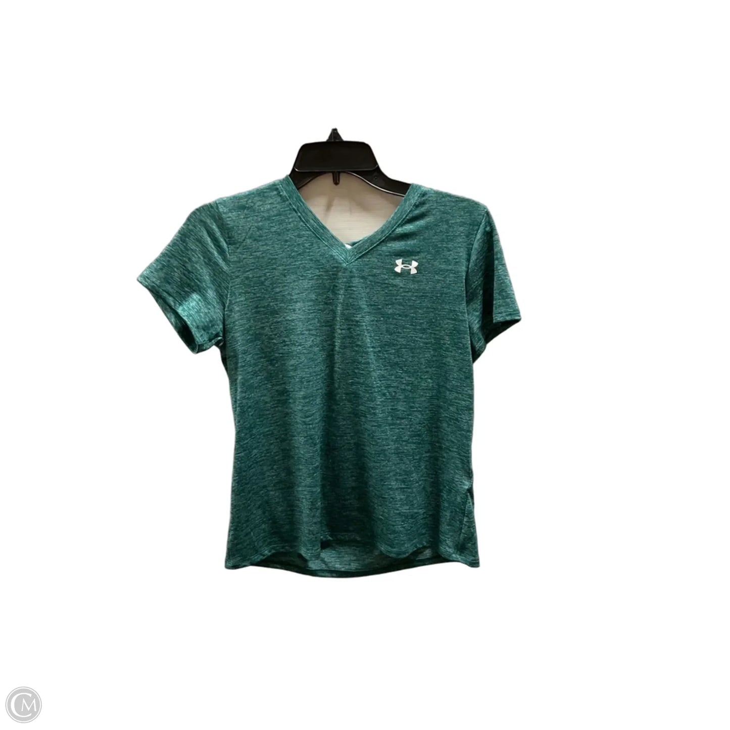 Athletic Top Short Sleeve By Under Armour In Green, Size: S