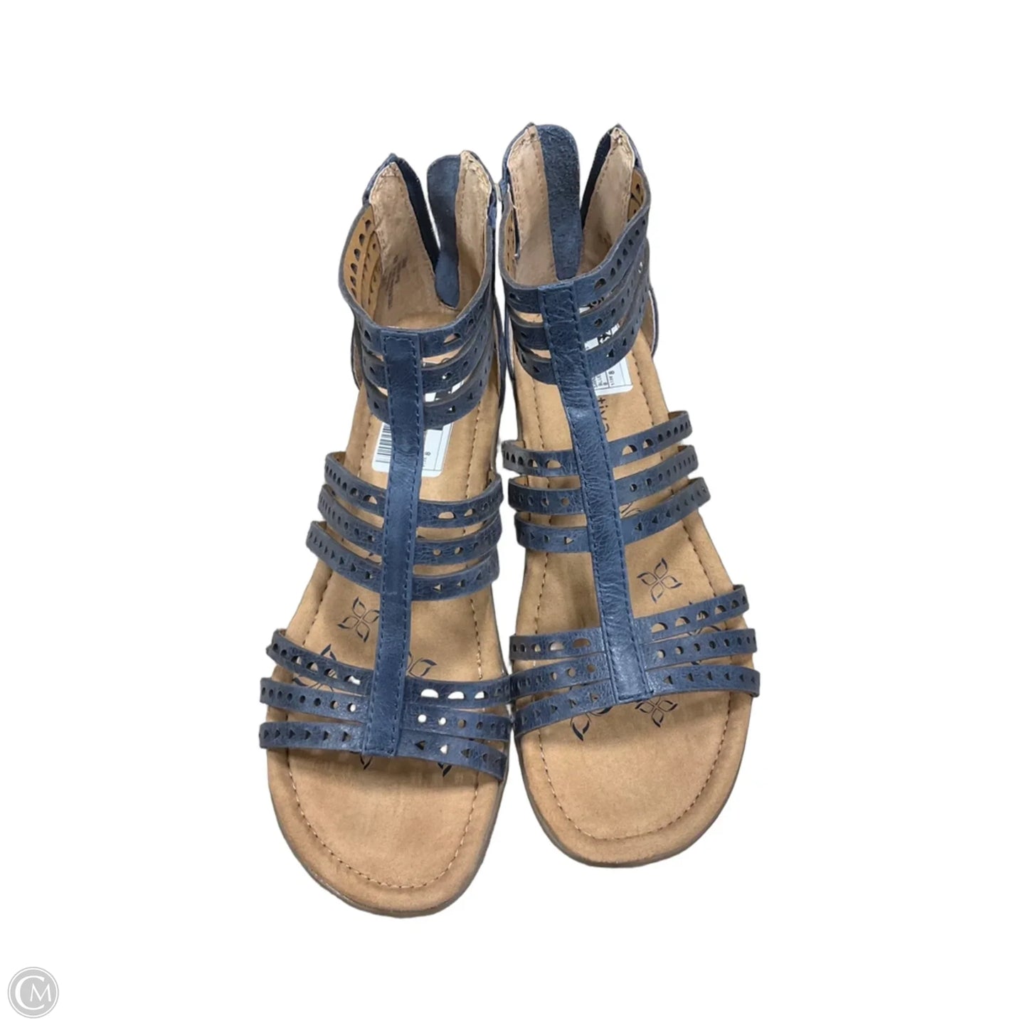 Sandals Heels Platform By Comfortiva In Blue, Size: 8