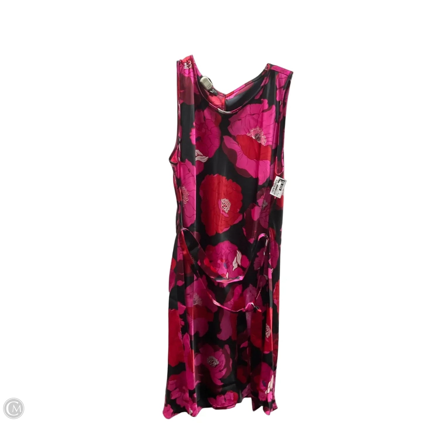 Dress Casual Midi By Talbots In Pink & Red, Size: 3x