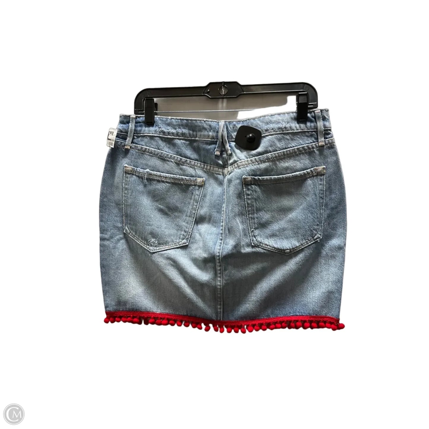 Skirt Mini & Short By Good American In Blue Denim, Size: 6