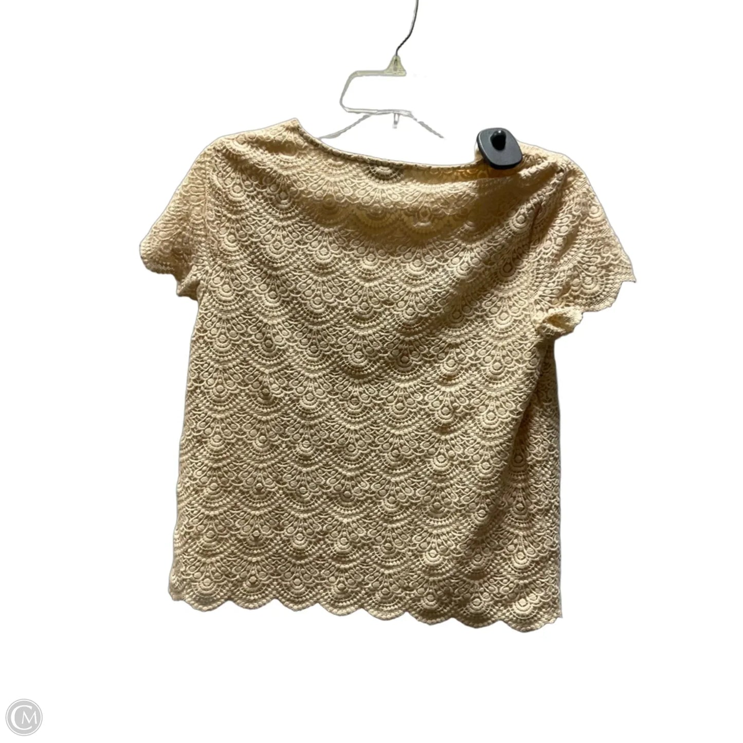 Top Short Sleeve By Talbots In Cream, Size: 4p