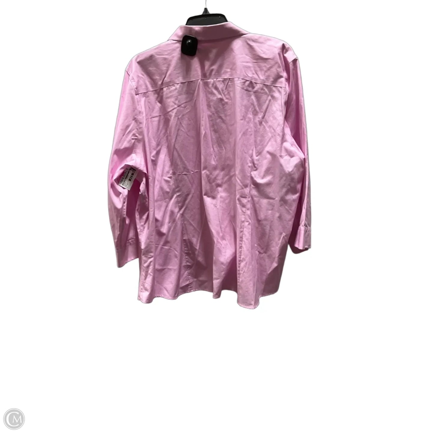 Blouse 3/4 Sleeve By Lands End In Pink, Size: 3x