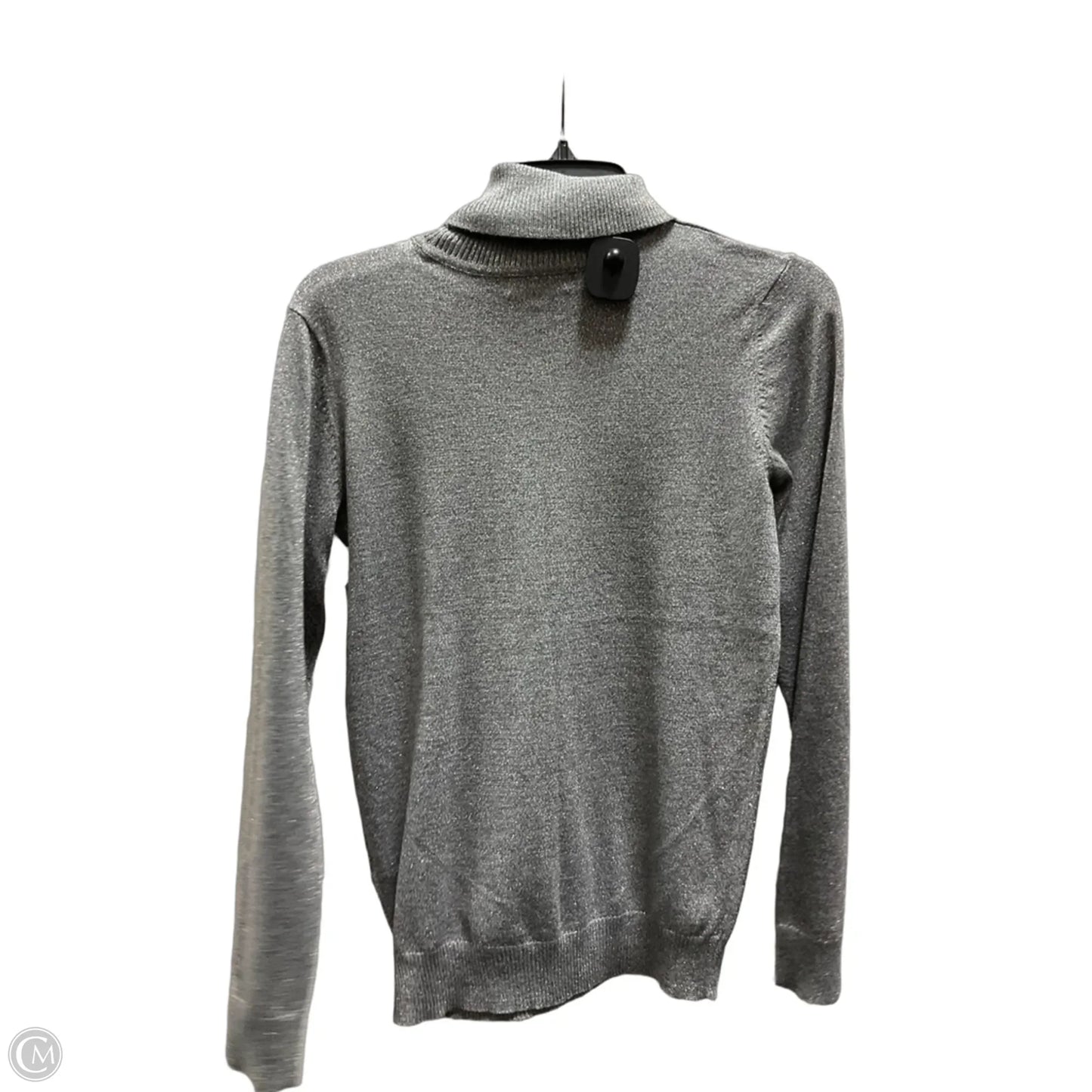 Top Long Sleeve By Calvin Klein In Silver, Size: S