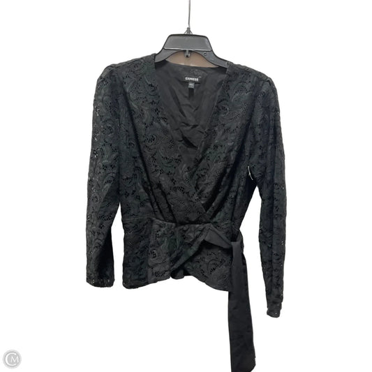 Top Long Sleeve By Express In Black, Size: L