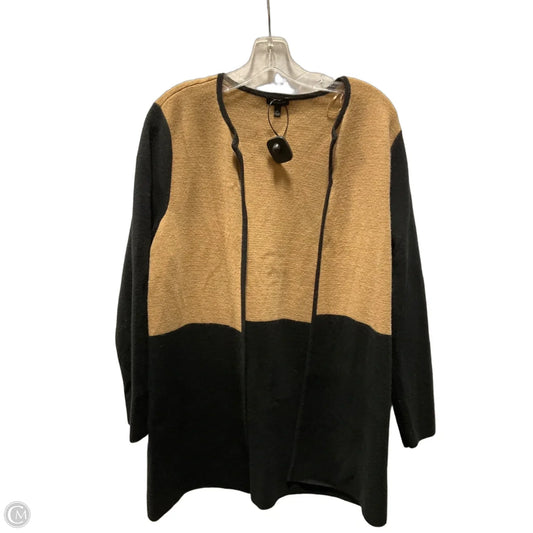 Sweater Cardigan By Talbots In Black & Brown, Size: Xl