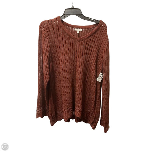 Sweater By Maurices In Red, Size: 1x