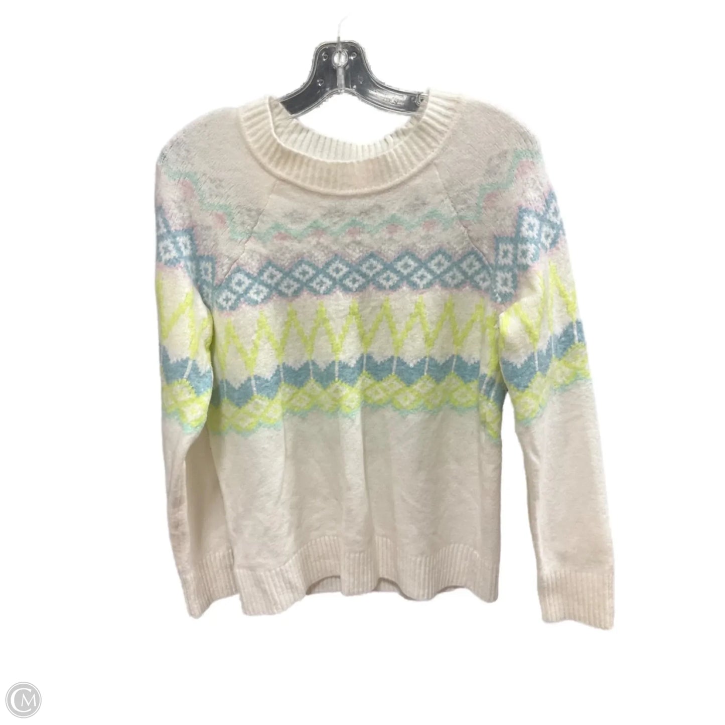 Sweater By Loft In White, Size: L