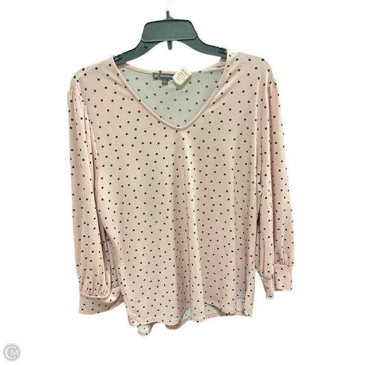 Top Long Sleeve By Adrianna Papell In Pink, Size: L