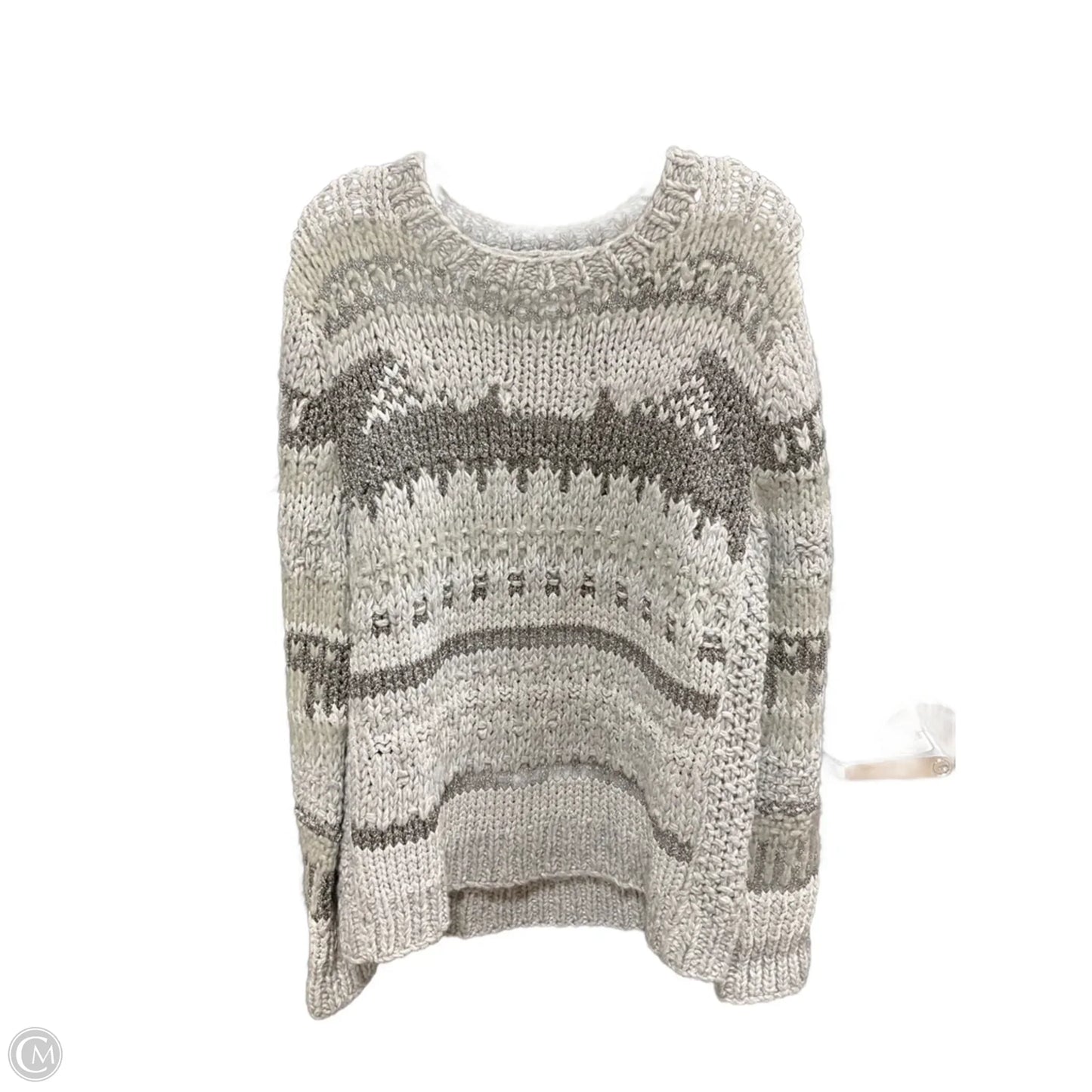 Sweater By Michael By Michael Kors In Grey & Silver, Size: Xl