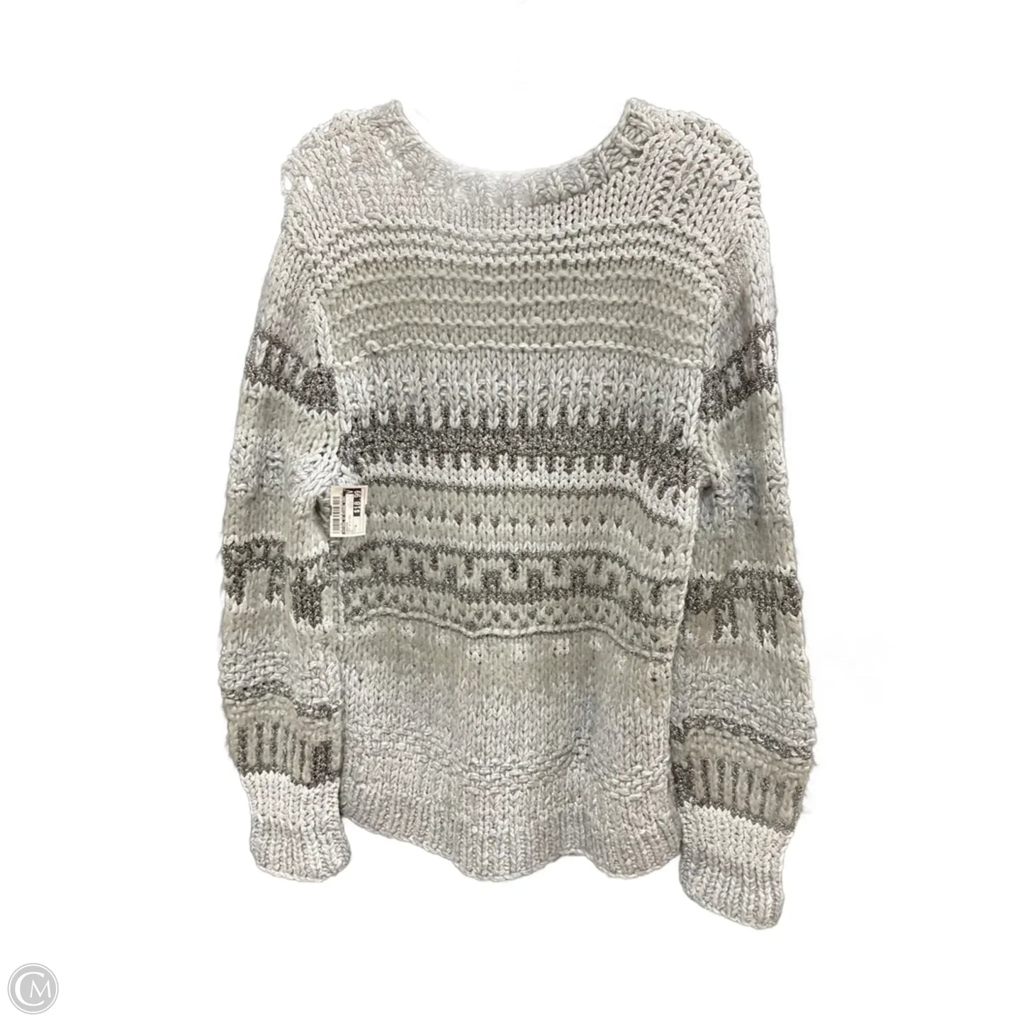 Sweater By Michael By Michael Kors In Grey & Silver, Size: Xl