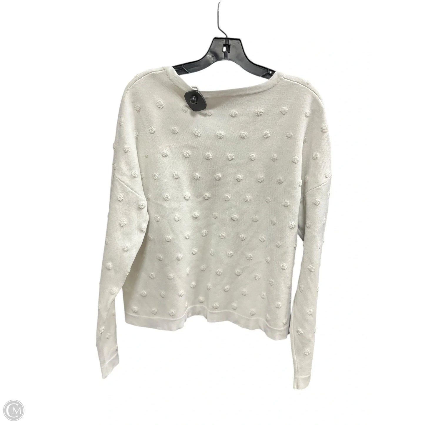 Top Long Sleeve By Bcbgmaxazria In White, Size: L