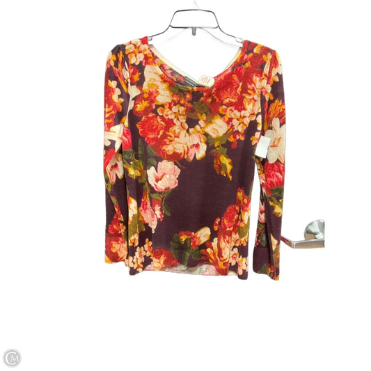 Top Long Sleeve By Talbots In Floral Print, Size: M