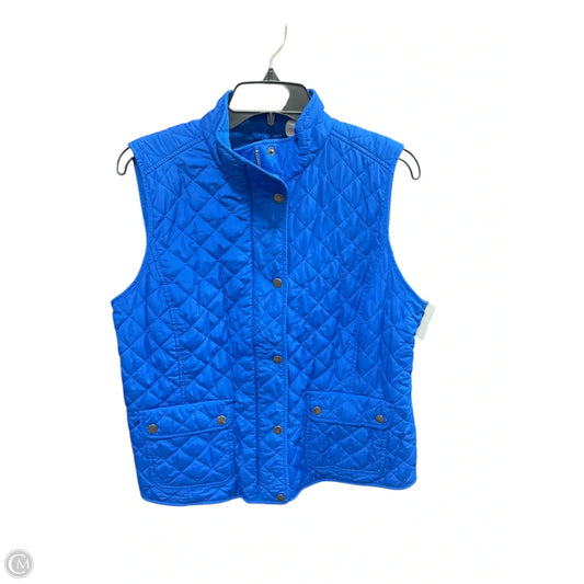 Vest Puffer & Quilted By Talbots In Blue, Size: Lp