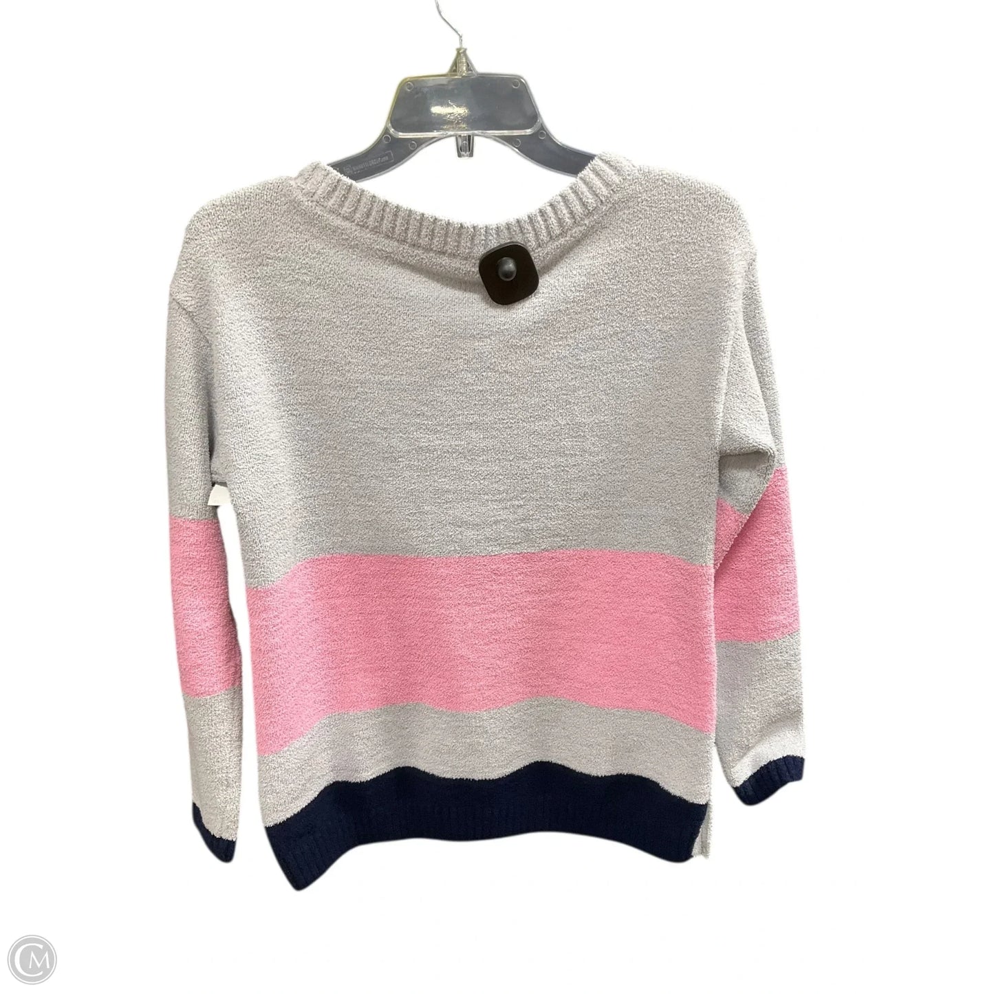Sweater By Talbots In Grey & Pink, Size: Sp