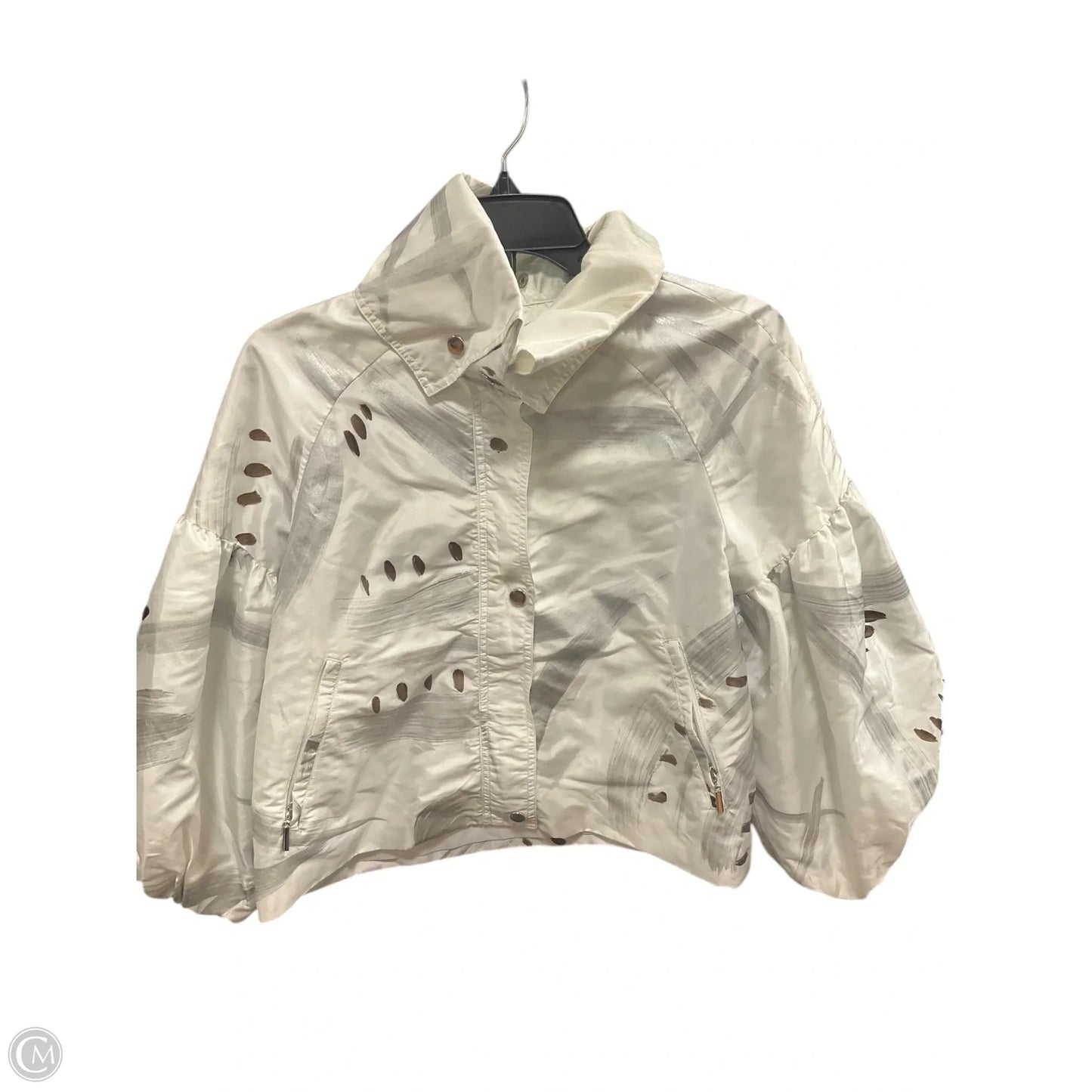 Coat Raincoat By Samuel Dong In White, Size: M