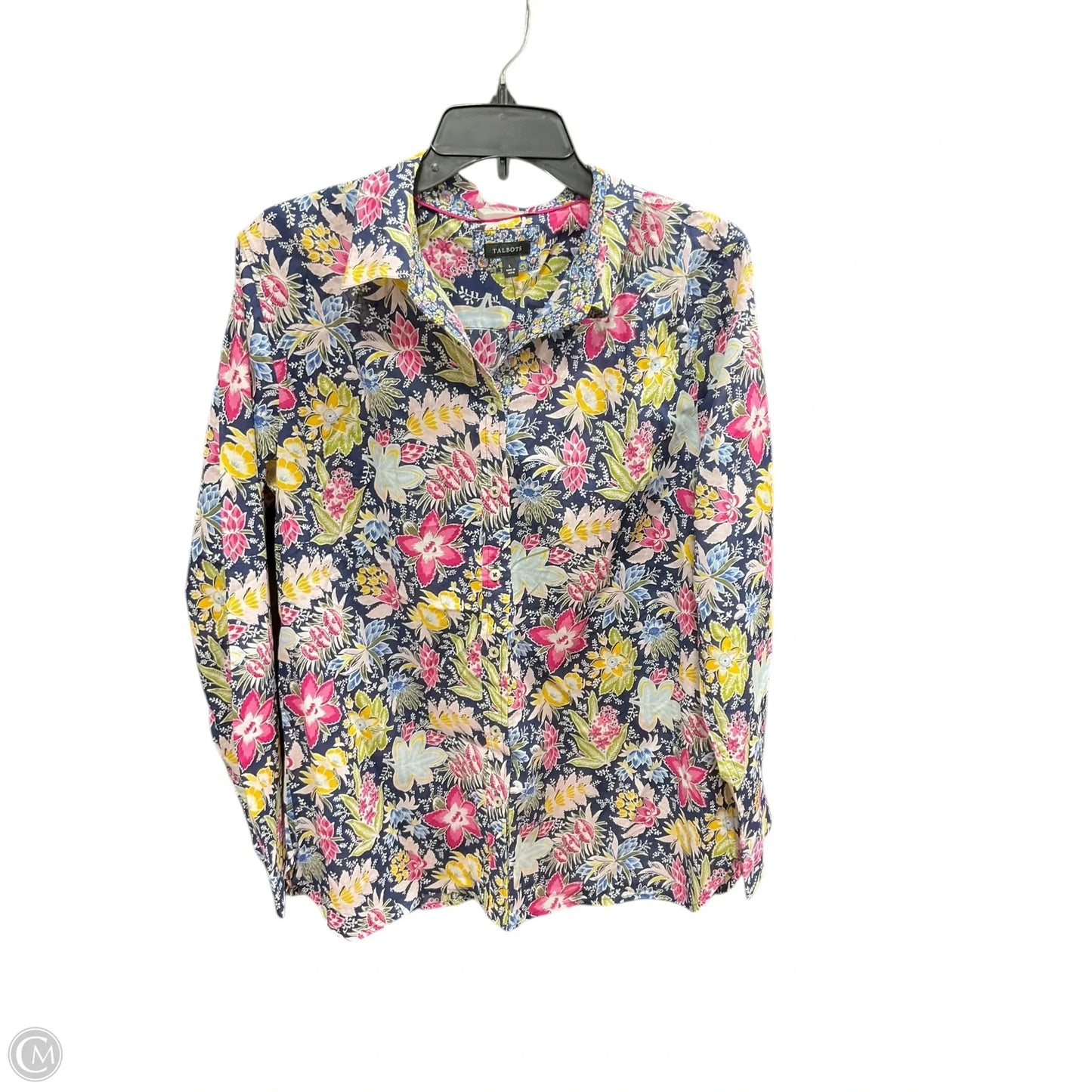 Blouse Long Sleeve By Talbots In Multi-colored, Size: L