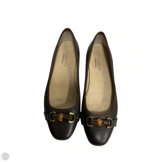 Shoes Flats By Talbots In Brown & Gold, Size: 9.5
