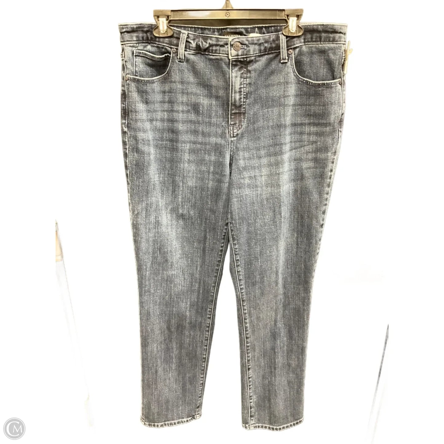 Jeans Straight By Talbots In Blue Denim, Size: 16